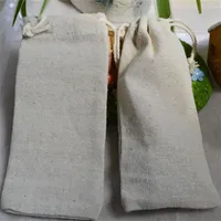 Natural Linen Gift Bag 7x16cm 8x22cm 10x35cm Wigs Hair Jewelry Gift Packaging Pouch205N