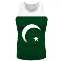 Men's Tank Tops Pakistan Vest Diy Free Custom Name Pak Sleeveless T-shirt Nation Flag Islam Arabic Islamic Pk Pakistani Arab Print Po