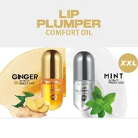 Lip Gloss 2pcs set Day And Night Moisturizing Extreme Plumper Volume Lips Essence Mint Nutritious Ginger Enhancer T8Q3