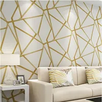 Metallic Triangle Geometric Modern Design Wall Paper Home Decor Wallpaper For Walls Roll Bedroom Living Room Hallway Wall Cover296J