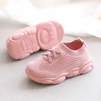Athletic Outdoor Sneakers Kids Shoes Antislip Soft Bottom Baby Casual Flat Sneakers Children Breathable Girls Boys Sports Summer Toddler Shoes W0329