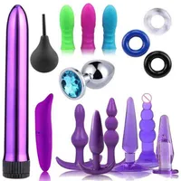 Nxy Anal Plug Set Beauty Items for couples Butt Plug Dildo Vibrator Cock Ring Penies Sleeve Adult toy woman G Spot toys sccessorie2651