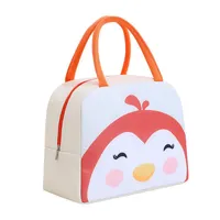 Student Lunch Box Cartoon Zipper Bento Bag Oxford Thick Aluminum Foil Portable Bag Insulation Bags