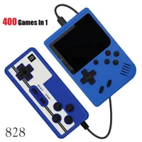 Mini Doubles Hoodsheld Portable Game Players Retro Video Console Can Man хранить 400 игр 8 -битный красочный ЖК -дисплей 828D