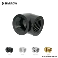 Computer Coolings Barrow TDWT90SN-V2 G1 4 Watercooling Fitting 90 Degree Hard Tube Fittings Silver Black White Gold
