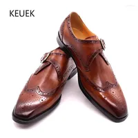 Dress Shoes Design Genuine Leather Brogue Men Oxfords Luxury Thick Sole High-End Loafers Business Casual Moccasins Male 5A