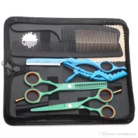Hair Cutting Scissors Suit 5.5" 6" 440C Thinning Shears Barber Makas Hairdressing Scissors Razor Professional Hair Scissors Promotion
