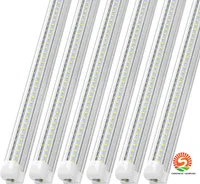 Luzes de tubo LED de 8 pés em forma de T8 V integrados iluminação de portas mais refrigerador de 8 pés