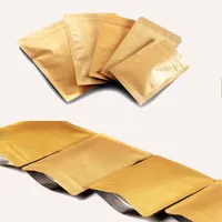 Storage Bags 10pcs Kraft Paper Pouch With Aluminum Foil Food Tea Packaging Bag Snack Coffee Resealable Zipper