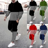 Men&#039;s Tracksuits 2023 Men&#39;s Spring Sports Suit Casual Splicing Style Hooded Top Fashion Elastic Trousers Street Hip-hop