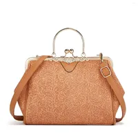 Evening Bags 2023 Fashion Lace Women Handbags European Designer Leather Ladies Shoulder Female Girl Crossbody Bag