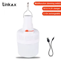 New LED Camping Light USB Rechargeable Bulb For Outdoor Camping Lamp Portable Lanterns Emergency Lights For BBQ Hiking174m