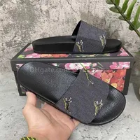 Designer sandal Women slippers Sandals with Correct Flower Dust Bag Shoes snake print Slide Multiple styles Summer Wide Flat Sandal Slipper