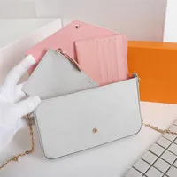 Classic Luxury designer handbag Pochette Felicie Bag Genuine Leather Handbags Shoulder TOTES Clutch Tote Laser printing Messenger 3098