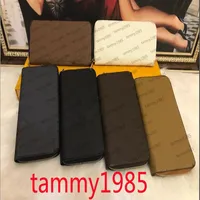 Single zipper Whole 6 colors famous Wallets & Holders designer men women leather wallet lady ladies long style purse with oran3205
