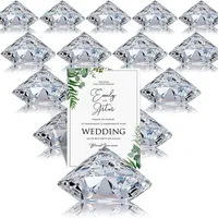 Other Festive Party Supplies 10pcs Diamond Acrylic Table Place Card Holder Crystal Number Name Stand P o Clip for Wedding Anniversary Decoration 230330