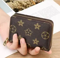 Portable KEY P0UCH wallet classic Mans women Wallets passport holder Coin Purse With dust bag and box Small square single zipper Holders black plaid Luxury Designer