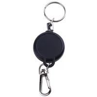 Multifunctional Retractable Keychain Zinc Alloy ABS Name Tag Card Holder Key Ring Chain Pull Clip Keyring Outdoor Survival Sport257l
