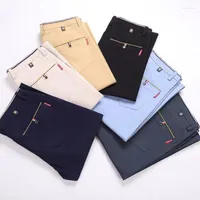 Men's Pants 6 Colors 2023 Men's Trousers Fashion Business Office Casual Four Seasons Can Wear Slim Fit