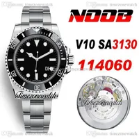 NF N V10 SA3130 Automatic Mens Watch Ceramics Bezel Black Dial No Date 904L OysterSteel Bracelet Timezonewatch Super Edition230U