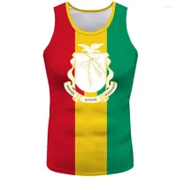 Men's Tank Tops Guinea Vest Diy Free Custom Name Gin Sleeveless T-shirt Nation Flag Country French Gn Guinean Republic Guinee Print Po Shirt