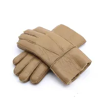 Classic men new 100% leather gloves high quality wool gloves in multiple colors 241h