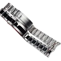 JAWODER Watchband 20 21mm Gold Intermediate Polishig New Men Curved End Stainless Steel Watch Band Strap Bracelet for Rolex Submar237E
