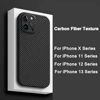 Cell Phone Cases Ultra Thin Carbon Fiber Phone Case For iPhone 13 11 12 Pro Max XR X XS Max 7 8 Plus 13Pro Shockproof Matte Hard PC Back Cover Z0329