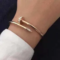 designer carti bracelet bangle Customized red bracelet rose gold inlaid diamond personality fashion bracelet inner diameter 58mm