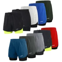 Men's Shorts Lixada Men's 2-in-1 Running Shorts Quick Dry Breathable Active Training Exercise Jogging Bike Shorts with Longer Lining 230330