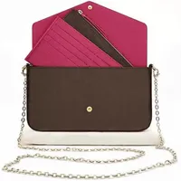 Top quality Genuine Luxurys Purse Designers Leather 3 pics one 1 handbags Wallet Holder Wallets Men Women's COIN CARD Holders175K