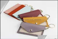 Keychains Fashion Accessories Unisex Key Pouch Leather Purse Keyrings Mini Wallets Coin Credit Card Holder 7 Colors Drop Delivery 1465417