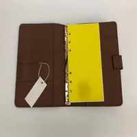 19CM 12 5CM Agenda Notebook Card Holders Cover Leather Diary with Box dustbag and Invoice Note books Style Gold ring244E