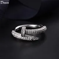 Donia jewelry luxury ring exaggerated European and American fashion nails Titanium micro-inlaid zircon creative designer gifts311m
