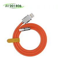 120w Super Fast Charging Cable Metal Zinc Alloy Liquid Silicone Type-c Charger Data Cable For Android iPhone 13 14 Samsung HuaWei XiaoMi phone