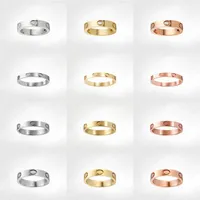 Love Screw Ring mens Band Rings 3 Diamonds 2021 designer luxury jewelry women Titanium steel Alloy Gold-Plated Craft Gold Silver R283e