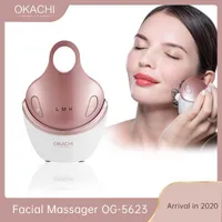 Face Massager 5 in 1 RF EMS with 4D Massage Head Home Use Device Promote Cream Absorption 5 Light Color Modes 230329