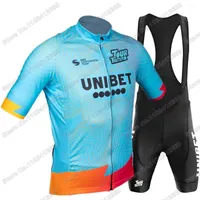 Racing Sets 2023 TDT-Unibet Team Cycling Jersey Set Men Clothing Summer Road Bike Shirts Suit Bicycle Bib Shorts MTB Fietskleding