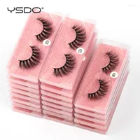 False Eyelashes YSDO Wholesale 3D Mink Lashes 10 20 30 50 100 PCS Natural Eyelash Volume Long Makeup In Bulk