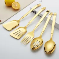 Dinnerware Sets Accessories Stainless Steel Gold Full Tableware Cutlery Set Dining Table Large Serving Spoon