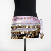 Stage Wear Belly Dance Hip Scarf With Coin For Women Belt Sexy Costume Clothes BellyDance Scarves Tribal