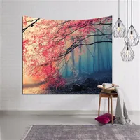 LYN&GY Snow Mountain Ocean Scenic Sky Moon Nature Tapestry Home Decorative Forest Wall Tapestry Hanging Wall Carpet Customizable 1275i