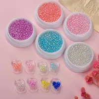 Nail Art Decorations Aurora AB Mermaid Beads Rhinestones Bubble Mixed Size Transparent Candy For DIY Decoration Supplies