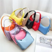 10 colour Top quality Re-edition Underarm Clutch bag 2000 Nylon leather Shoulder bags Women Crossbody messenger Handbag Evening To225k