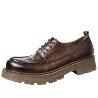 Dress Shoes Lace-Up Men Spring Autumn Summer Leather Original High Quality Genuine Cowhide