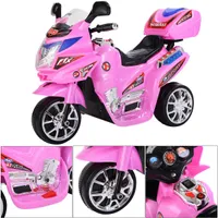 Bikes Ride-Ons 1.86 MPH 3 Wheel Black Ride On Motorcycle Battery Powered Bicycle Kids Toy GiftTY327423