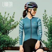 Racing Jackets LAMEDA Cycling Jersey Women's Long Sleeve Top Bike Shirt Bicycle Clothing Full Zipper Tight Fitting Biking Jerseys