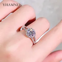 Fashion 2 ct Female Finger Ring 925 Sterling Silver Micro Pave Zircon Rings for Women Love Wedding Jewelry With Certificate ZR510264Z