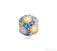 2019 Spring 925 Sterling Silver Jewelry Classic Flower Arrangement Charm Beads Fits Pandora Bracelets Necklace For Women DIY Makin5290305