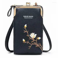 Evening Bags Mini Bag High Quality Flowers Embroidery Decoration Purses For Women Shoulder Bas Woman Cross Crosbody